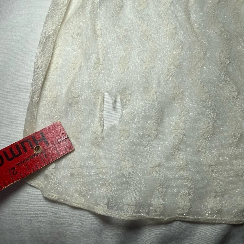 Rare 70’s Diane Von Furstenberg Nylon/Lace Tie Sheer Lace Sexy Maxi Size Medium - Picture 8 of 9